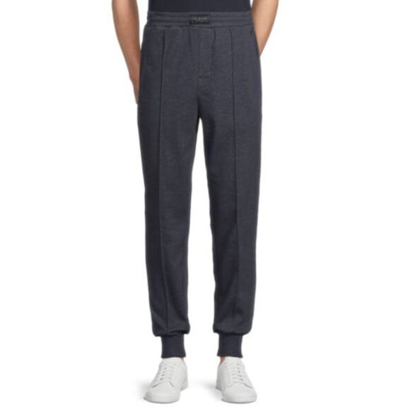 Ted Baker Mens Luxe Fused Fleece Lounge Jogger Pants Size XL Navy Heather Cozy - Picture 1 of 12